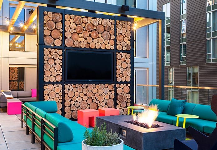 Outdoor seating around a firepit