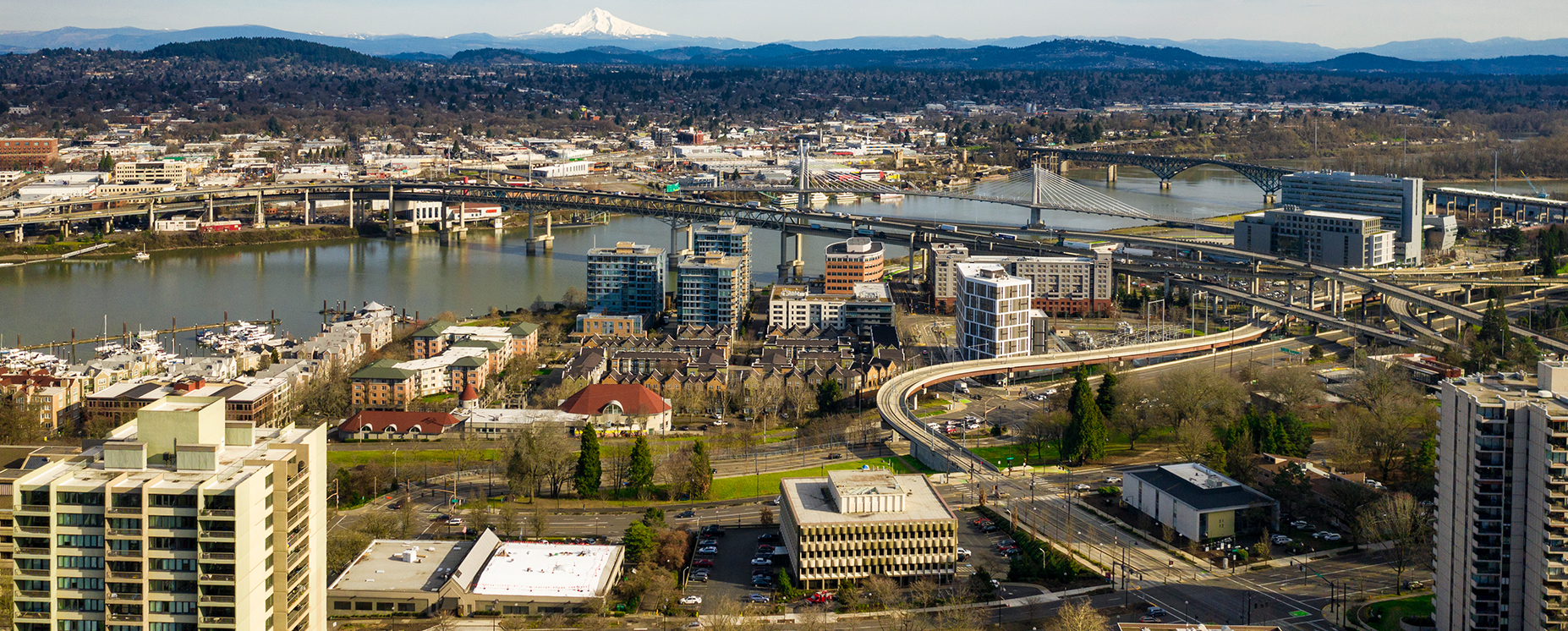 Aerial view of Portland