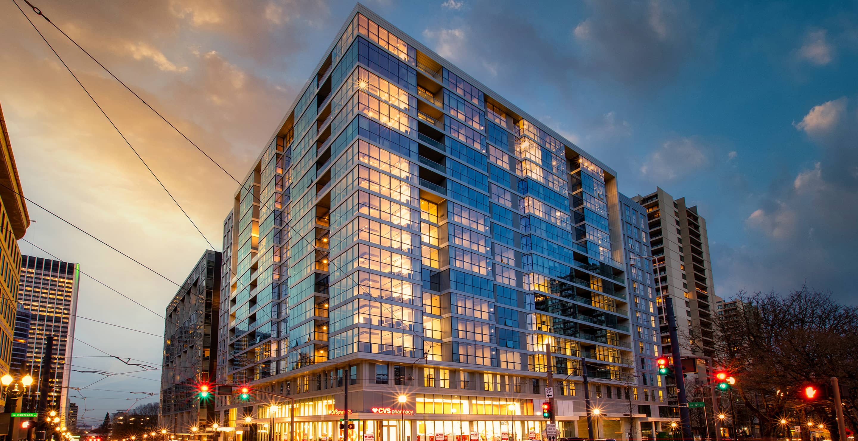 Aerial view of The Collective on 4th
